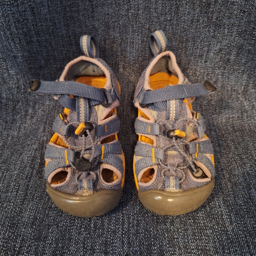 Keen Pink and Blue Sandals with Protective Toe Cap